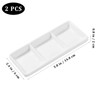 DOITOOL 2Pcs Ceramic Serving Platters, 3 Compartment Appetizer Serving Trays