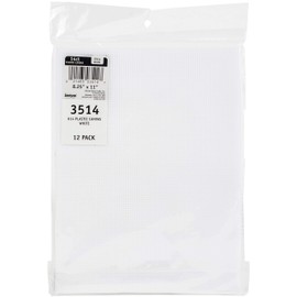 Design Works Crafts 14 Count Plastic Canvas Sheet - White/Pack of 12 (Sheet Size: 8¼" x 11")