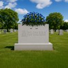 Sympathy Silks 30" Headstone Flower Saddle Artificial Cemetery Flowers -