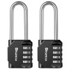 2 Pack disecu 2.6 Inch Long Shackle Combination Lock, 4