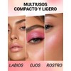 Erinde Lápiz Labial Mate con Purpurina Metálica, Tinte Labial Duradero,A03#