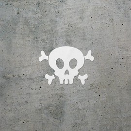 Transparent Decal Stickers of Skull Cross Bones (White) Premium Waterproof Vinyl Decal Stickers for Laptop Phone Accessory Helmet Car Window Mug Tuber Cup Door Wall Decoration NVCSKUSd47710WH072022