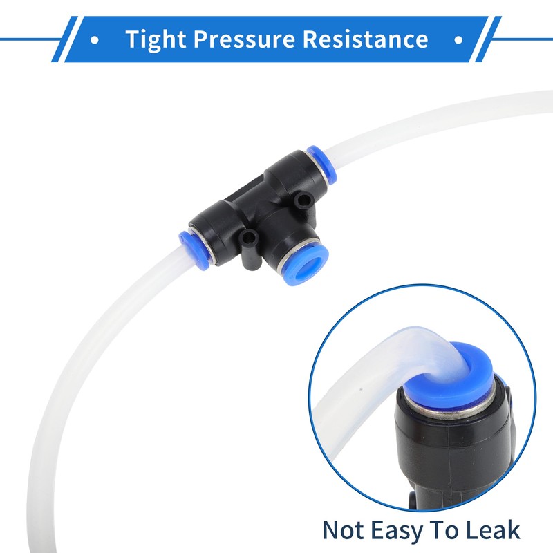 VekAuto Push to Connect Air Fittings 3/8"x1/4"x3/8" t Type Reducing