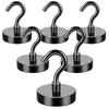 MIKEDE Magnetic Hooks, 70LB+ Strong Magnets Hooks Heavy Duty, Black