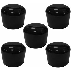 cyclingcolors 5 x Plastic Foot Caps Round Tube Caps Black Chair Caps End Caps for Round Tube Furniture 40 mm