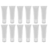 12 Empty Refillable Clear Plastic Tubes for Cosmetics, Soft Tubes
