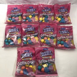 Dubble Bubble COTTON CANDY Flavored Bubble Gum Balls - Lot Of (10) Bags!!!!!