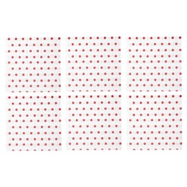 Vietri Papersoft Napkins Dot Red Cocktail Napkins Pack of 20, Set of 6 9.75"Sq Flat, Spunlace