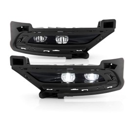 AKKON - Fits 2015-2020 Chrysler 300 Full LED Chrome Fog Lights Bumper Driving Lamp Pair Driver+Passenger with Switch Accessories