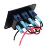 3 Gang Rocker Switch Panel Waterproof Pre Wired Aluminum Alloy
