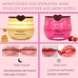 9 unidades de bálsamo labial de abeja, bálsamo labial de frutas de propóleos a granel, máscara de labios hidratante para dormir, prevención durante la noche, seca y agrietada, suaviza los labios y