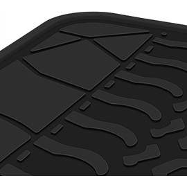 Megiteller Car Floor Mats Custom Fit for Jeep Compass 2017 2018 2019 2020 2021 2022 2023 2024 Odorless Washable Heavy Duty Rubber (All Weather) Floor Liners Set Black