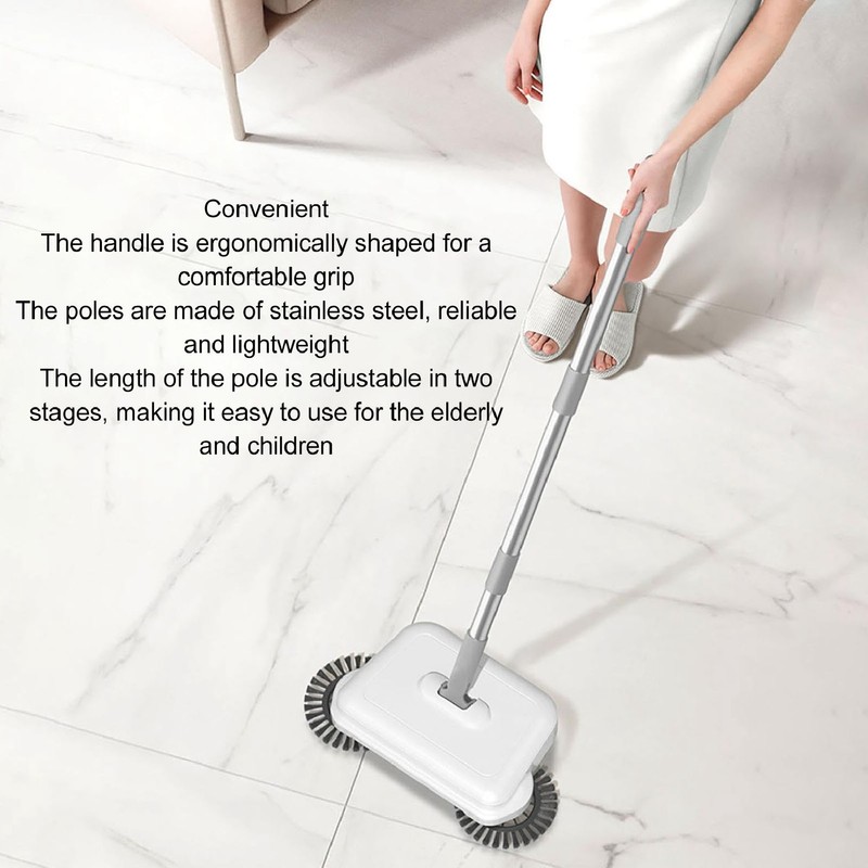 Hand Push Sweeper Professional Efficient 360 Degree 2 in 1