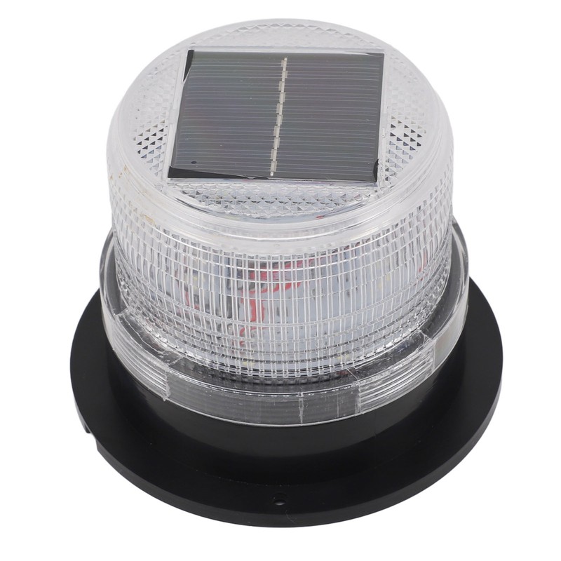 Solar Strobe Warning Safety Flashing Light Waterproof LED Emergency Warning