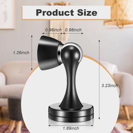 Shimeyao 8 Pack Magnetic Door Stop Floor Mounted Door Stopper Magnetic Catch Wall Mounted with Catch Holder with Screws for Hold Open Wall Protector(Black)