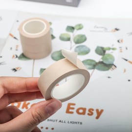 NatSumeBasics Pastel Washi Tape Solid Brown Washi Tapes 0.6" x32 Ft. Decorative Craft Masking Self-Adhesive Tapes for Packaging Decor (Brown)