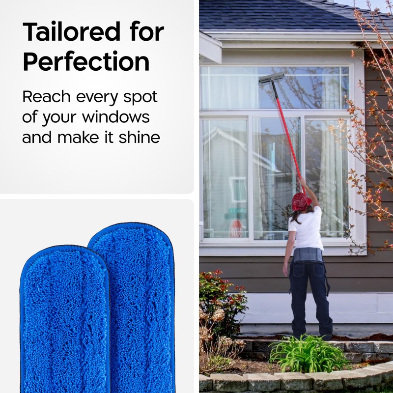2 Pack Replacement Microfiber Cleaning Cloth– Used with 2-in-1 Telescoping
