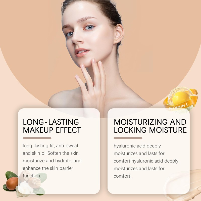 Face Makeup Stick, Multifunctional Foundation Stick with Built-in Foundation Brush,