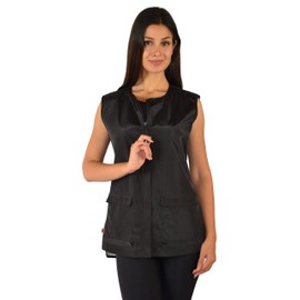 Ladybird Line 745 – Ladies Black Waterproof and Hair Resistant Vest Ideal For Hair and Beauty (2X-large)