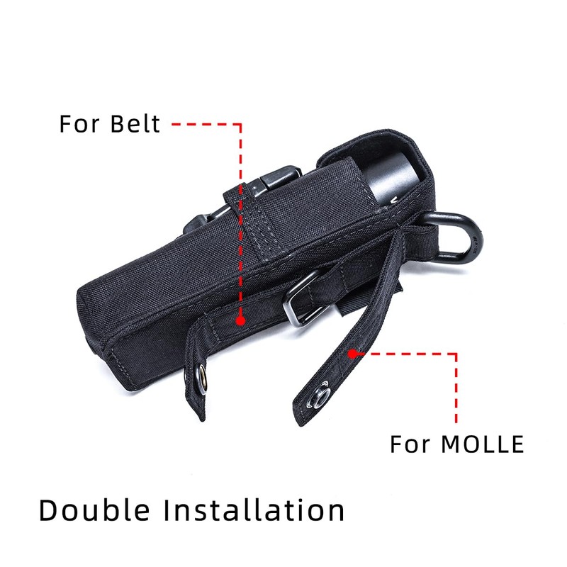Weltool 戦術懐中電灯ホルスター、Molleシステム、コーデュラ素材、UTX-DURAFLEXバックルツールポーチFenix PD35 TK16 Streamlight Scorpion X, STRION, PROTAC HL