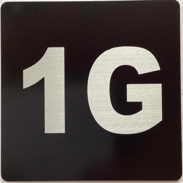 Apartment number 1G sign - UNIT NUMBER 1G SIGN/SUITE 1G