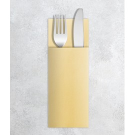 VelaHub Soft Point 50 Cutlery Napkins, High-Quality Disposable Napkins, 32 x 38 cm, Champagne