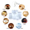 5 Pack Plastic Measuring Jugs, Transparent Lab Graduated Beakers, Heat