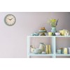 LS-LebenStil Vintage Metal Wall Clock Leaf Green 23 cm Kitchen