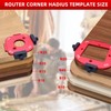 Piuluvor® 2 Pieces Router Radius Jig Stencil, Milling Template Router