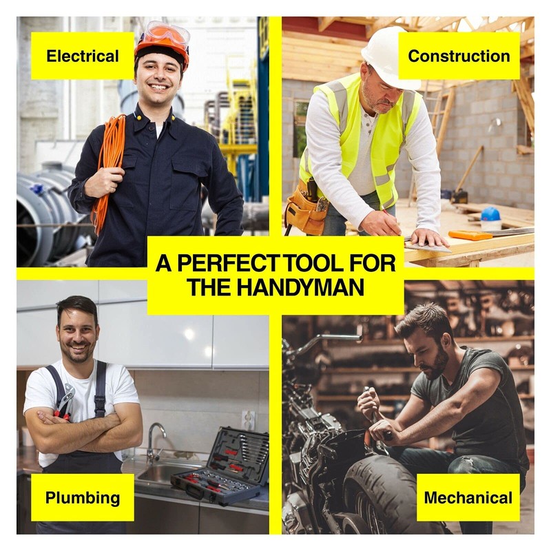 Handy Hardware Premium Linesman Comfort Grip Handle Plier, Black/Yellow, 150