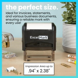 ExcelMark Self-Inking Rubber Stamp - Return to Sender Not at This Address - Red Ink (Large)