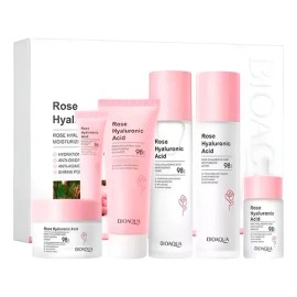 Kit Skincare Bioaqua Agua De Rosas Con Ácido Hialurónico                                                                                              