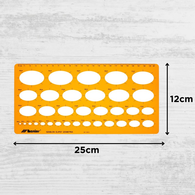 Ellipse Stencil Isometry - Isometric Ellipse Drawing Stencil - Ellipse