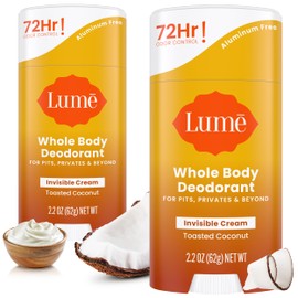 Lume Desodorante natural  axilas y partes privadas  Sin aluminio, sin bicarbonato de sodio, hipoalergénico y seguro para pieles sensibles  Paquete de 