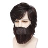 Man Costume Wig Realistic Shaggy Old Man Wig with Detachable
