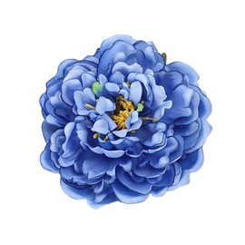 Lofruiin 6 Inch Peony Flower Hair Clip Bridesmaid Pin Up Flower Brooch for Wedding Party Festivals (Blue)