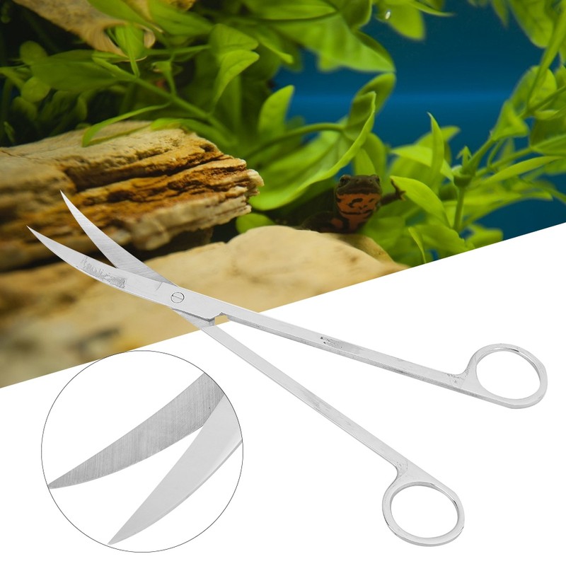 Stainless Steel Aquatic Plant Scissors Shears Aquarium Fish Tank Aquatic