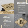 Champagne Bronze 4 inch Drain Grate Kit, Shower Drain Compatible