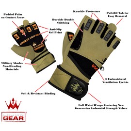 Guantes de halterofilia para Crossfit entrenamiento - culturismo para musculación de guantes para hombres o mujeres - Mejor para levantamiento de pesas ejercicio pesado W la muñeca totalmente integrado envolturas de apoyo.