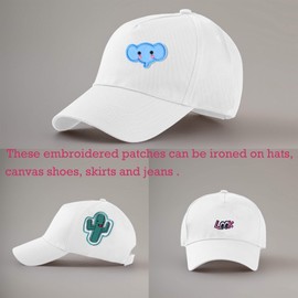 TACVEL 60PCS Random Assorted Styles Embroidered Patches, Sew on/Iron on Patches, Applique for Clothes Dress Pants Hats Jeans, Sewing Flowers Applique DIY Accessory