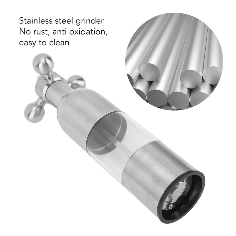 Pepper Mill Professional Refillable Ceramic Rotor Coarseness Adjustable Manual Pepper