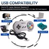 2 Pack USB Controller for SNES Retro Gaming, miadore USB