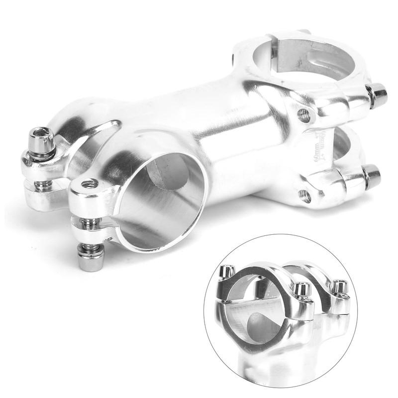 MEIJUN 31.8mm Bike Silver Stem Aluminum Alloy Bicycle Handlebar Stem