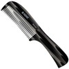 Kent 10T Black Graphite Large Detangler Comb, Wide Tooth Comb