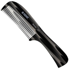 Kent 10T Black Graphite Large Detangler Comb, Wide Tooth Comb for Wet and Dry Curly Hair, Rake Combs for Women With Thick Hair, Saw-Cut and Hand Polished, Handmade in England