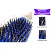 UltimateBrush 2 Pack Blue Curved Vented Boar Bristle Styling Hair