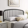 Modway Nova Modern Farmhouse Metal King Headboard in Black