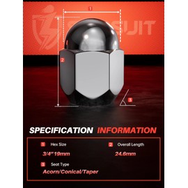 Sposuit M12x1.25 Lug Nuts - Replacement for 1994-2024 Subaru Outback, 2013-2024 Crosstrek, 1997-2024 Forester, 2019-2024 Ascent, 1992-2024 Impreza - OEM Factory Style Mag Seat Chrome Lug Nut with Wash