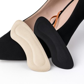 Flomiara Fersenpolster-Pads, selbstklebende Ferseneinsätze, Stiefel, lose Schuhe, zu groß, Anti-Blasen-Schuheinlagen, Fersenschutz, wiederverwendbare Fersenschutz-Einlagen, für Damen und Herren