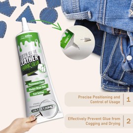 ONine Fabric Glue, Cotton Cotton, Linen, Denim, Leather, Polyester, Doll Repair with Permanent Transparent Fabric Glue, Washable Garment Glue, 24 Hours Dry and Waterproof.(2 Packs)…